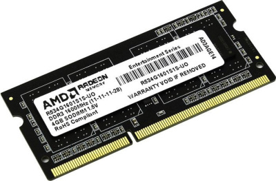 Оперативная память AMD Radeon Entertainment 4GB DDR3 SO-DIMM (R534G1601S1S-UO) 