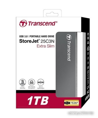 Внешний жесткий диск Transcend StoreJet 25C3 1TB [TS1TSJ25C3N] 