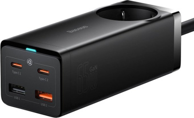 Сетевое зарядное Baseus GaN3 Pro Desktop Powerstrip AC+2U+2C 65W 