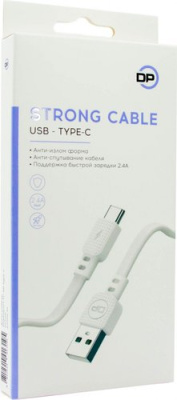 Кабель Digital Part TC-66 USB Type-A - USB Type-C (1 м, белый)