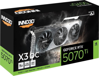Видеокарта Inno3D GeForce RTX 5070 Ti X3 OC N507T3-16D7X-176068N 