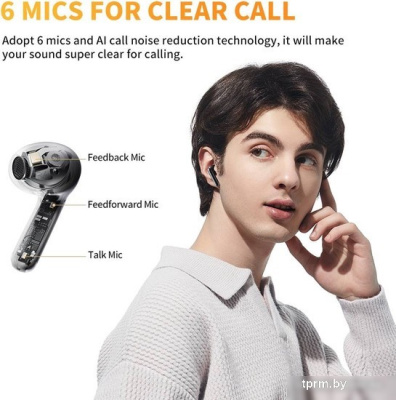 Наушники QCY AilyBuds Pro (серый) 
