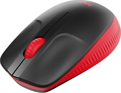 Мышь Logitech M190 (черный/красный) 