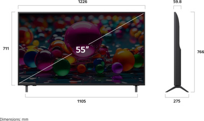 Телевизор LG UHD AI UA75 55UA75009LA 