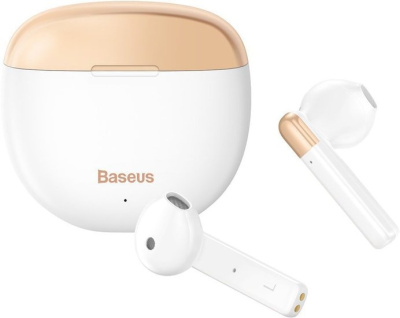Наушники Baseus Encok W2 (белый/золотистый) 