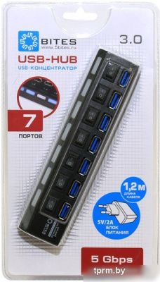 USB-хаб 5bites HB37-303PBK 