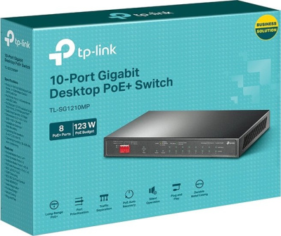 Неуправляемый коммутатор TP-Link TL-SG1210MP 