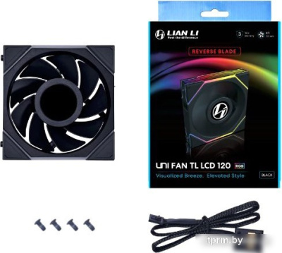 Вентилятор для корпуса Lian Li Uni Fan TL LCD 120 Reverse G99.12RTLLCD1W.00