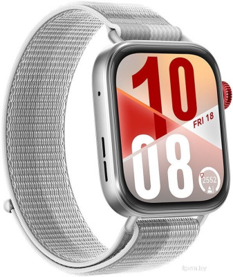 Huawei Watch FIT 4 (серебристый, с серым нейлоновым ремешком, международная версия) 