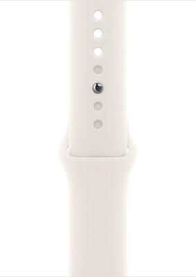 Умные часы Apple Watch Series 10 46 мм (алюминиевый корпус, розовое золото/звездный свет, спортивный силиконовый ремешок M/L) 