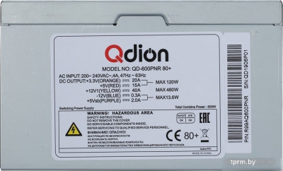 Блок питания Qdion QD-650PNR 80+ 