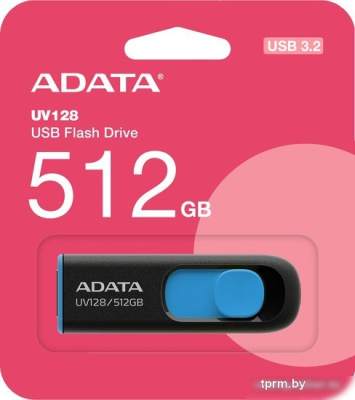 ADATA DashDrive UV128 512GB (черный/синий) 