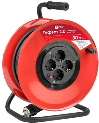 Удлинитель EKF PROxima Гефест 2.0 UKG02-16-R325-4-30 (30 м)