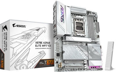 Материнская плата Gigabyte X870E Aorus Elite WiFi7 Ice  Материнская плата Gigabyte X870E Aorus Elite WiFi7 Ice