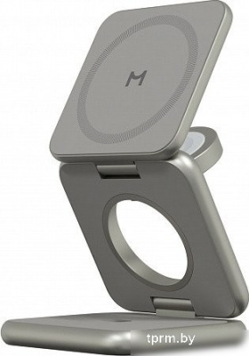 Беспроводное зарядное Magssory Fold Pro 3 в 1 WCH063 (титановый) 