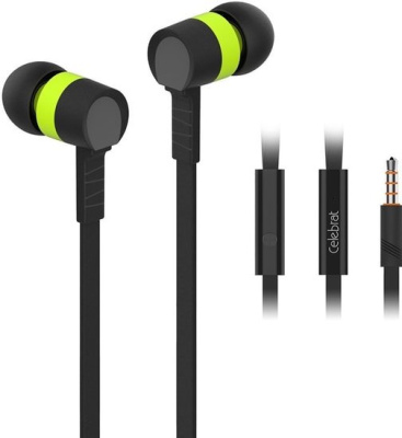 Наушники Celebrat D2 (черный/зеленый) 