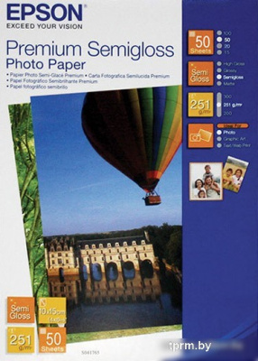 Фотобумага Epson Premium Semigloss Photo Paper 10х15 50 листов (C13S041765) 