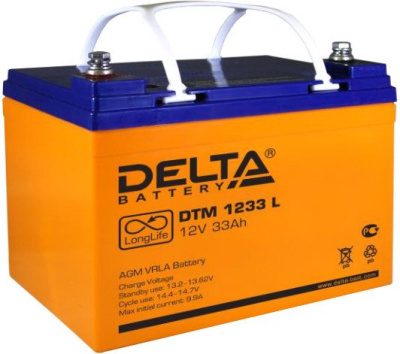 Аккумулятор для ИБП Delta DTM 1233 L (12В/33 А·ч) 