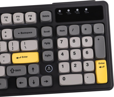 Клавиатура Ajazz AF98 Wired (черный/серый/желтый) 