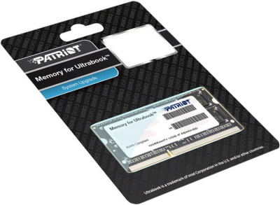 Оперативная память Patriot Memory for Ultrabook 4GB DDR3 SO-DIMM PC3-12800 (PSD34G1600L2S) 