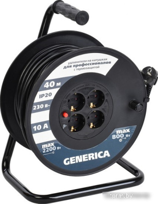 Удлинитель Generica УК40 WKP10-10-04-40-G (40 м, черный) 