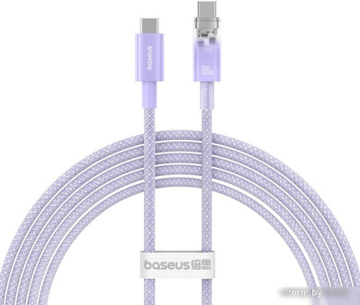 Кабель Baseus Explorer Series Fast Charging with Smart Temperature Control USB Type-C USB Type-C (2 м, фиолетовый) 