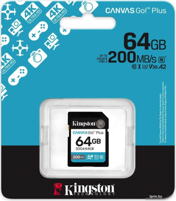 Kingston Canvas Go! Plus SDXC 64GB SDG4/64GB 