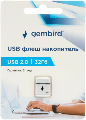 USB Flash Gembird GFL-2.0-32mini 32Gb (белый) 