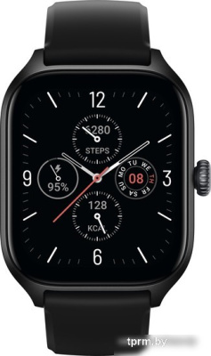 Умные часы Amazfit GTS 4 (черный, с черным ремешком из фторэластомера) 