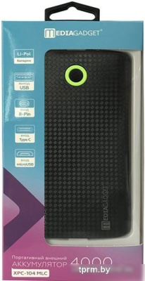 MediaGadget XPC-104 MLC 4000mAh (черный) 