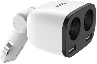 Автомобильное зарядное Hoco Z28 (белый)