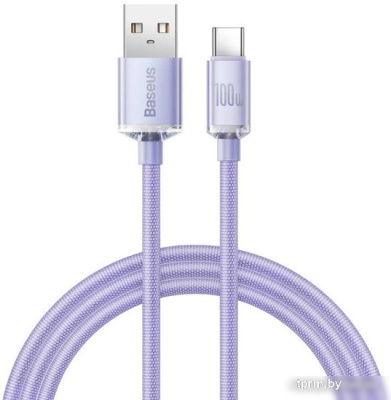 Кабель Baseus Crystal Shine Series CAJY000505 USB Type-A - USB Type-C (2 м, фиолетовый) 
