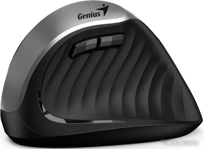 Вертикальная мышь Genius Ergo 8250S (черный/серебристый) 
