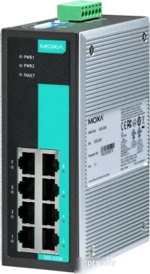 Промышленный неуправляемый коммутатор MOXA EDS-G308, 8 портов 10/100/1000BaseT(X), IP30, от 0 до 60°C, DIN-Rail EDS-G308 