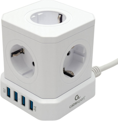 Сетевой фильтр Cablexpert TWR-5-U4-W-3 