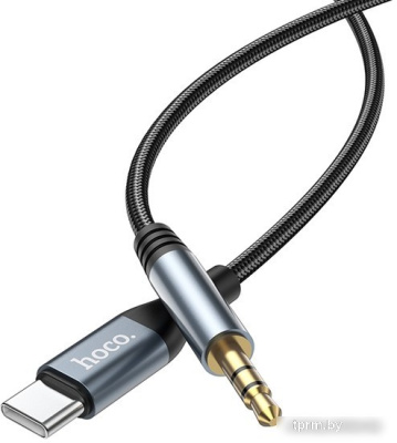 Кабель Hoco DUP03 USB Type-C - 3.5 Jack (1 м, металлик) 