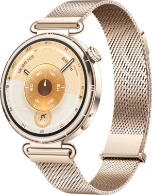 Умные часы Huawei Watch GT 6 41 мм (золотистый, с золотистым миланским браслетом, международная версия)