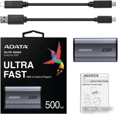 Внешний накопитель ADATA Elite SE880 500GB AELI-SE880-500GCGY 