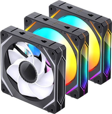 Набор вентиляторов Jonsbo ZL-120 Reversed (черный, 3 шт.) 