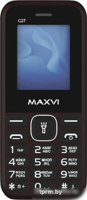Кнопочный телефон Maxvi C27 (коричневый) 