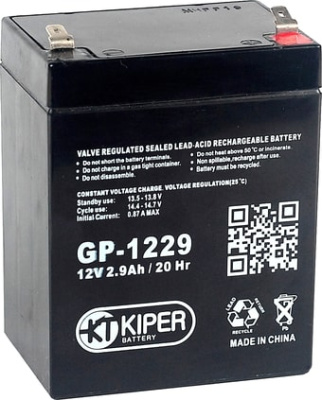 Аккумулятор для ИБП Kiper GP-1229 F1 (12В/2.9 А·ч)