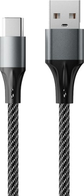 Кабель AccesStyle AC30-F100M USB Type-A - USB Type-C (1 м, черный)