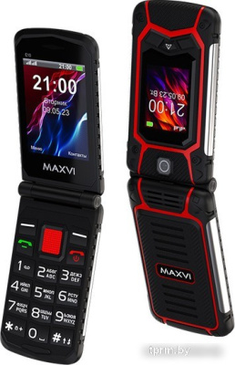 Кнопочный телефон Maxvi E10 (красный) 