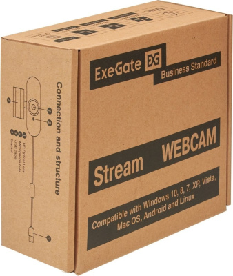 Веб-камера для стриминга ExeGate Stream C925 Wide FullHD T-Tripod 