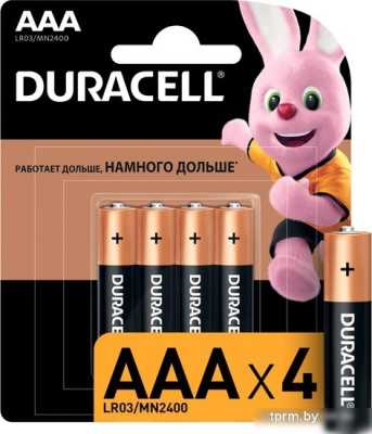 DURACELL AAA LR03/MN2400 4 шт. LR03-4BL 