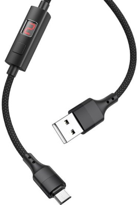 Кабель Hoco S13 microUSB (черный) 