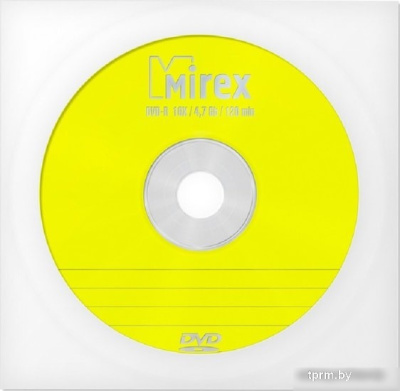 DVD-R диск Mirex 4.7Gb 16x Mirex в бумажном конверте с окном 
