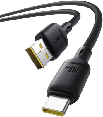 Baseus Silky Series Fast Charging Cable USB to Type-C 100W (2 м, черный) 