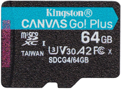 Карта памяти Kingston Canvas Go! microSDXC 64GB SDCG4/64GB 