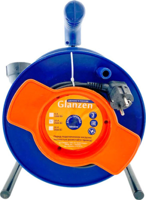 Удлинитель на катушке Glanzen EC-30-010